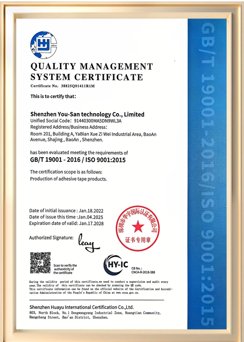 ISO 9001 – Quality Management System Certifications
