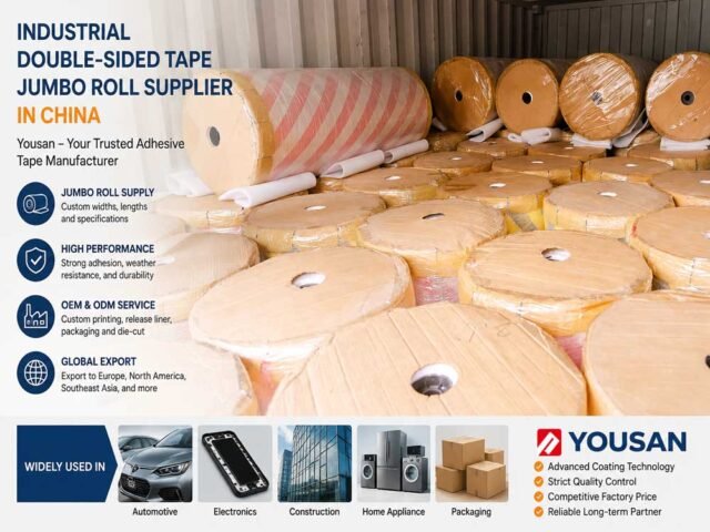 Industrial Double-Sided Tape Jumbo Roll Supplier in China