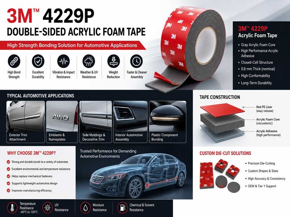 3M 4229P Double-Sided Acrylic Foam Tape
