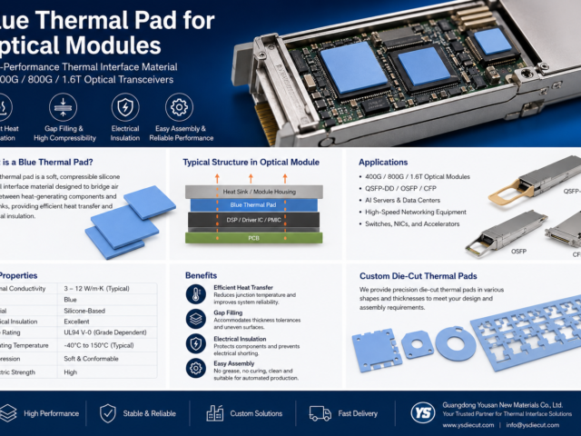 Blue Thermal Pad for Optical Modules: Why High-Performance TIMs Are Essential for Next-Generation Data Centers