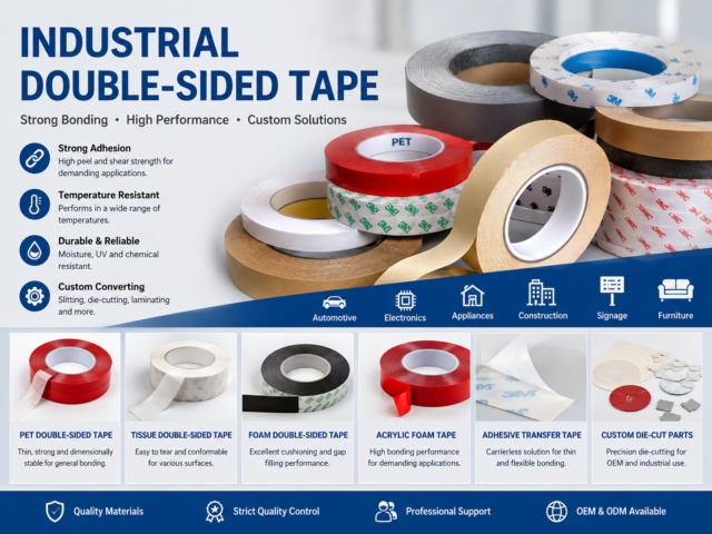 Industrial Double-Sided Tape: Types, Applications, Selection Guide & OEM Solutions