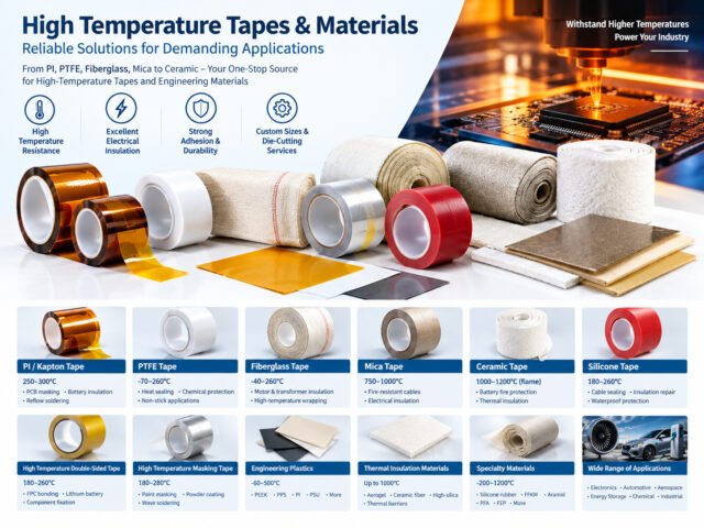 High Temperature Tapes & Materials: Complete Selection Guide for Industrial Applications